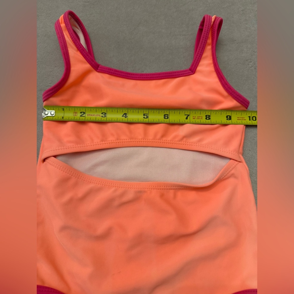Girls Size 6 Swimsuit Lot 2Pc One Piece Pink Orange Summer Pool Beach Bundle - Picture 8 of 9